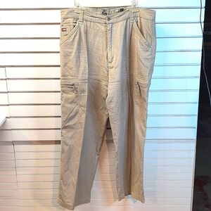 Nesi A.G. Men's Tan Wide Leg Skater Y2K Corduroy Pants - Size 38 x 31 NWOT